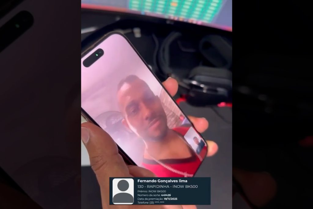 Fernando Gonçalves Lima levou pra casa a bike INOW BK500